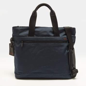 مملوكة مسبقًا TUMI Companion Blue/Black Nylon and Leather Tote
