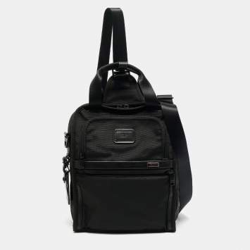 Pre Owned TUMI Alpha 3 Organizer Black Nylon Travel Tote