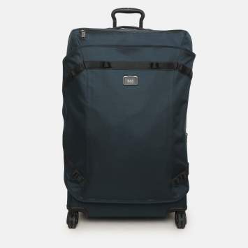 Pre Owned TUMI Alpha Bravo Expandable Blue Nylon Front Lid Suitcase