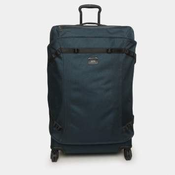 Pre Owned TUMI Alpha Bravo Expandable Blue Nylon Front Lid Suitcase