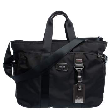 Pre Owned TUMI Black Nylon Alpha Bravo Hansen Briefcase