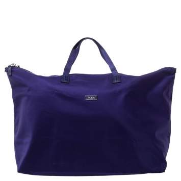 Pre Owned TUMI Purple Nylon Shopper Tote