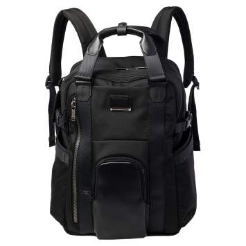 Pre Owned TUMI Black Nylon and Leather Alpha Bravo Kings Backpack Tote