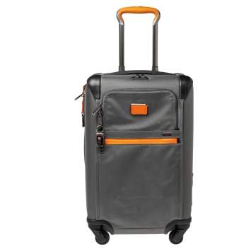 Pre Owned Tumi Grey/orange Nylon Alpha 2 Expandable Wheeled Luggage