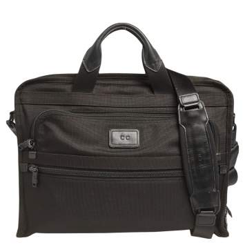 Pre Owned TUMI Black Nylon Briefcase bag