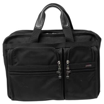 مملوكة مسبقًا TUMI Black Ballistic Nylon Expandable Organizer Laptop Briefcase