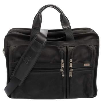 مملوكة مسبقًا TUMI Black Nylon Gen 4.2 Organizer Portfolio Briefcase