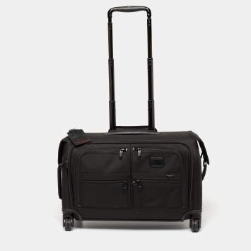 Pre Owned TUMI Black Nylon 4 Wheeled Alpha II Garment Carry On Luggage