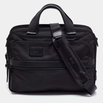 مملوكة مسبقًا TUMI Black Nylon Alpha 2 Laptop Briefcase