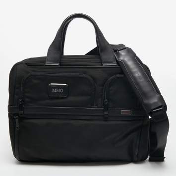 Pre Owned TUMI Black Nylon and Leather Alpha 3 Expandable Organizer Laptop Briefcase