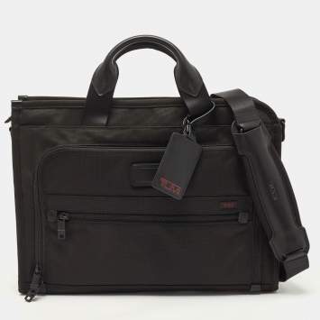 Pre Owned TUMI Black Nylon Alpha 2 Slim Deluxe Portfolio Laptop Bag 