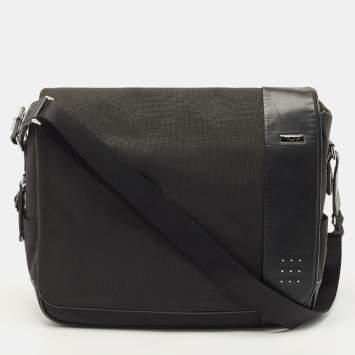 Pre Owned TUMI Black Nylon and Leather Spirit of Imagination Messenger Bag 