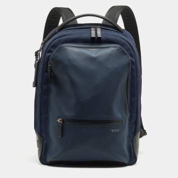 Pre Owned TUMI Black/Blue Nylon Harrison Bradner Backpack