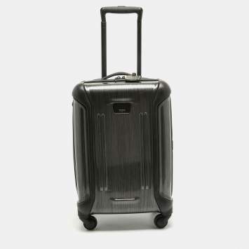 Pre Owned Tumi Grey Polycarbonate Vapor Carry On Luggage 50