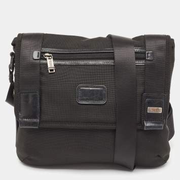 Pre Owned Tumi Black Nylon and Leather Alpha Bravo Beale Messenger Bag
