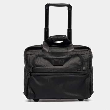 Pre Owned TUMI Black Nylon Alpha Wheeled T-Pass Compact Brief Trolley
