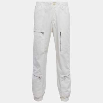 مملوكة مسبقًا Undercover White Cotton Cargo Pants L