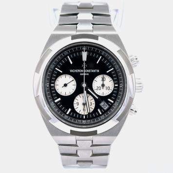 Pre Owned ساعة فاشرون كونستانتين أوفرسيز 5500V/110A-B481 سوداء فولاذ مقاوم للصدأ أوتوماتيكية للرجال 42.5 ملم