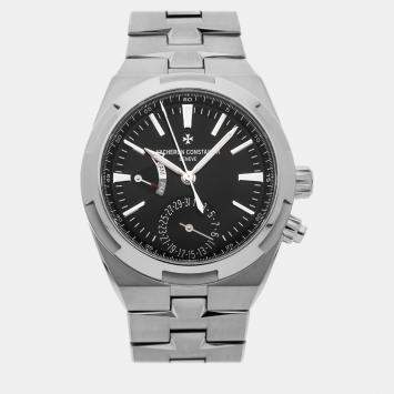 Pre Owned Vacheron Constantin Black Stainless Steel Overseas 7900V/110A-B546 Automatic Men's Wristwatch 41 mm