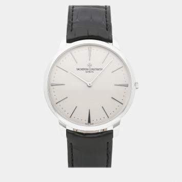 Pre Owned Vacheron Constantin Silver Platinum Patrimony 81180/000P-9332 Manual Winding Men's Wristwatch 40 mm