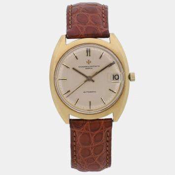 Pre Owned Vintage Vacheron Constantin 7397 18K Gold Champagne Dial Automatic Men's Wristwatch 35 mm