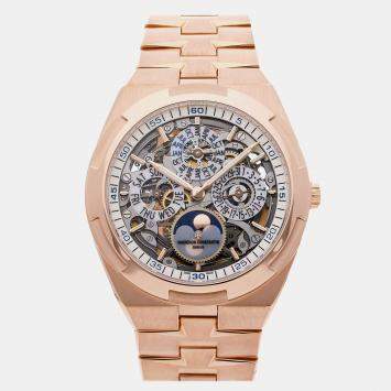 Pre Owned Vacheron Constantin Overseas Perpetual Calendar Ultra-Thin 4300V/120R-B547 Automatic Men's Wristwatch 41 MM