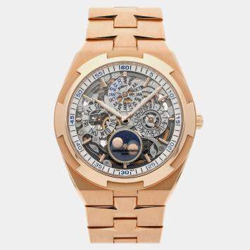 Pre Owned Vacheron Constantin Overseas Perpetual Calendar Ultra-Thin 4300V/120R-B547 Automatic Men's Wristwatch 41 MM