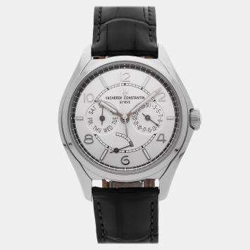 Pre Owned Pre-Owned Vacheron Constantin Fiftysix Day-Date 4400E/000A-B437 Grey Automatic Stainless Steel Men's Wristwatch 40 mm