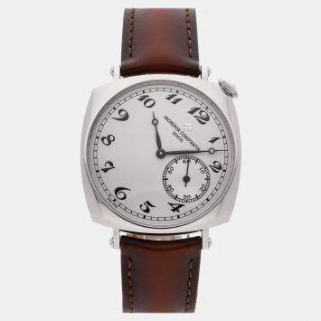 Pre Owned Pre-Owned Vacheron Constantin Historiques American 1921 1100S/000G-B734  Silver Manual Winding 18k White Gold Men's Wristwatch 36 mm