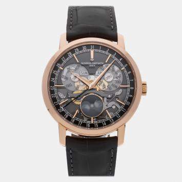 Pre Owned Vacheron Constantin Traditionnelle 4020T/000R-B654 Automatic Gray Dial 18k Rose Gold Men's Wristwatch 41mm