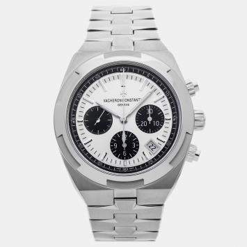 مملوكة مسبقًا Pre-Owned Vacheron Constantin Overseas Chronograph 5500V/110A-B686 Silver Automatic Stainless Steel Men's Wristwatch 42 MM