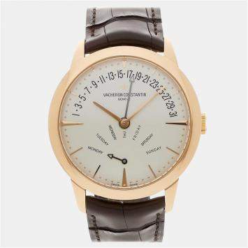 Pre Owned ساعة يد رجالية فاشرون كونستانتين باتريموني بأيام وتواريخ رتروجرادية 86020/000R-9239 مستعملة