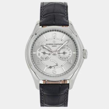 Pre Owned Pre-Owned Vacheron Constantin Fiftysix Day-Date 4400E/000A-B437 Grey Automatic Stainless Steel Men's Wristwatch 40 MM