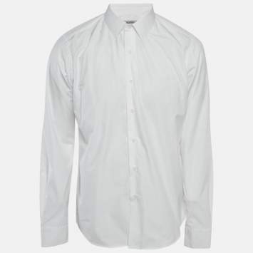 Valentino White Cotton Long Sleeve Shirt XL