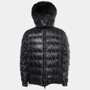 Pre Owned Valentino Black Synthetic VLTN Logo Puffer Jacket XL