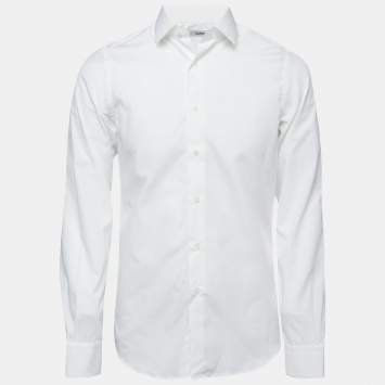 Pre Owned Valentino White Cotton Button Front Shirt M