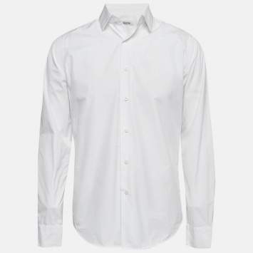 Pre Owned Valentino White Cotton Long Sleeve Shirt M