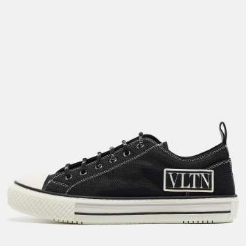 Pre Owned Valentino Black Mesh Giggies Sneakers Size 41