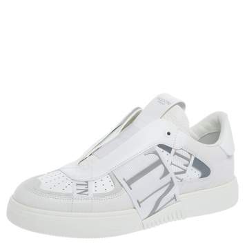 Pre Owned Valentino Garavani White Leather VL7N Low-Top Sneakers Size 41