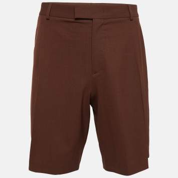 Pre Owned Valentino Brown Wool Blend Shorts M