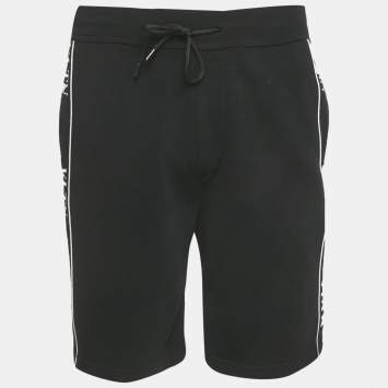 Pre Owned شورت فالنتينو تريكو بشعار أسود مزود برباط مقاس صغير