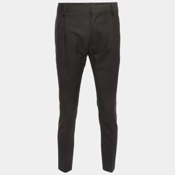 Pre Owned Valentino Black Wool Tailored Trousers S