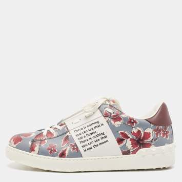 Pre Owned Valentino Multicolor Leather Lace Up Sneakers Size 43