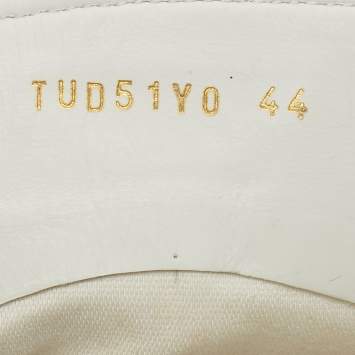 Pre Owned حذاء رياضي فالنتينو جيجز جلد لامع أخضر نيون رقبة مرتفعة مقاس 41