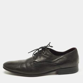 Pre Owned Valentino Size 41.5 Black Leather Derby