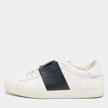 Valentino White Leather Calfskin Open Sneakers Size 42 Valentino | TLC