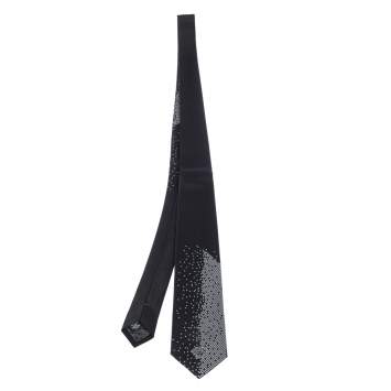 Pre Owned Versace Black Medusa Silk Jacquard Tie