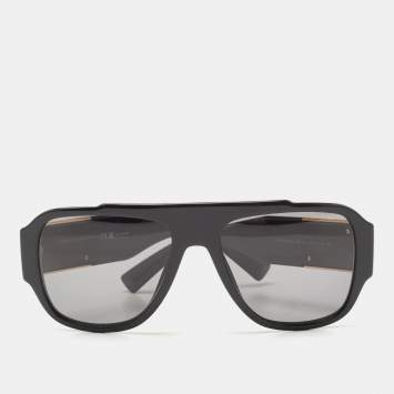 Pre Owned Versace Black Medusa Icon Polarized Sunglasses