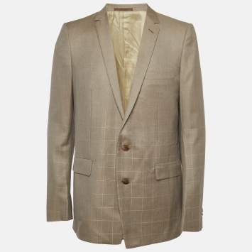 Pre Owned Versace Grey Cotton Buttoned Regular Fit Blazer XXL 