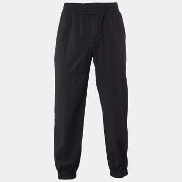Pre Owned Fendace Black Wool Blend Joggers L